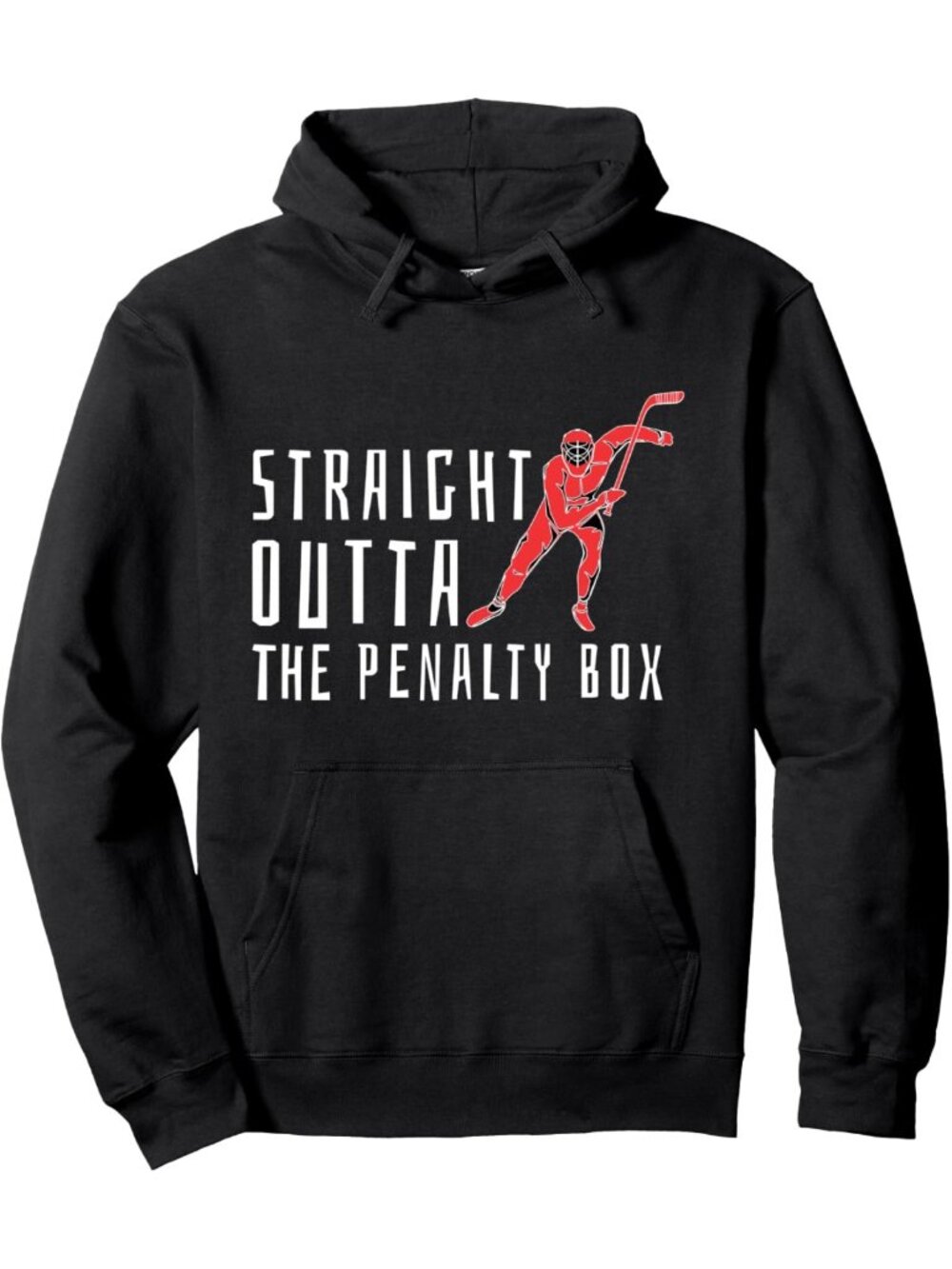 Men's Ice Hockey Enforcer Hoodie - Penalty Box Pullover Sweatshirt, Warm